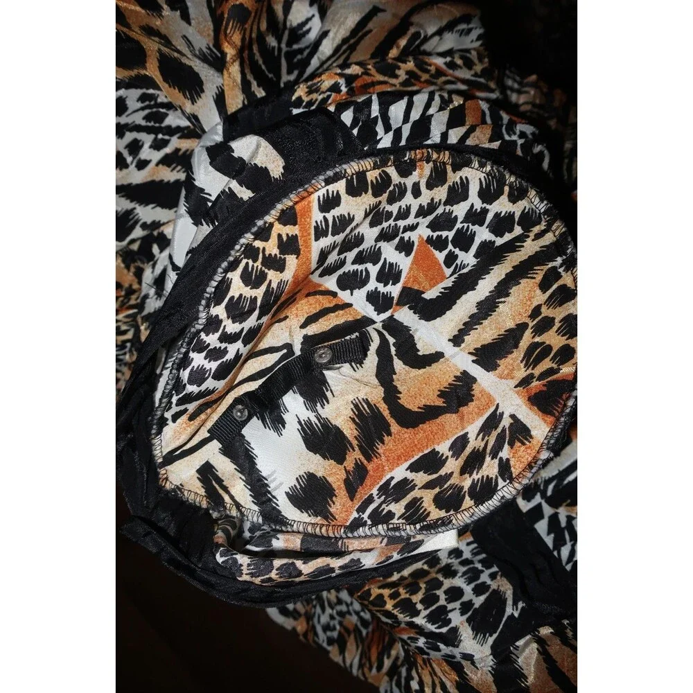 VTG Diane Freis Animal Print Cheetah Dress 3 Pc Set Blouse Skirt Georgette L/XL - Picture 15 of 16